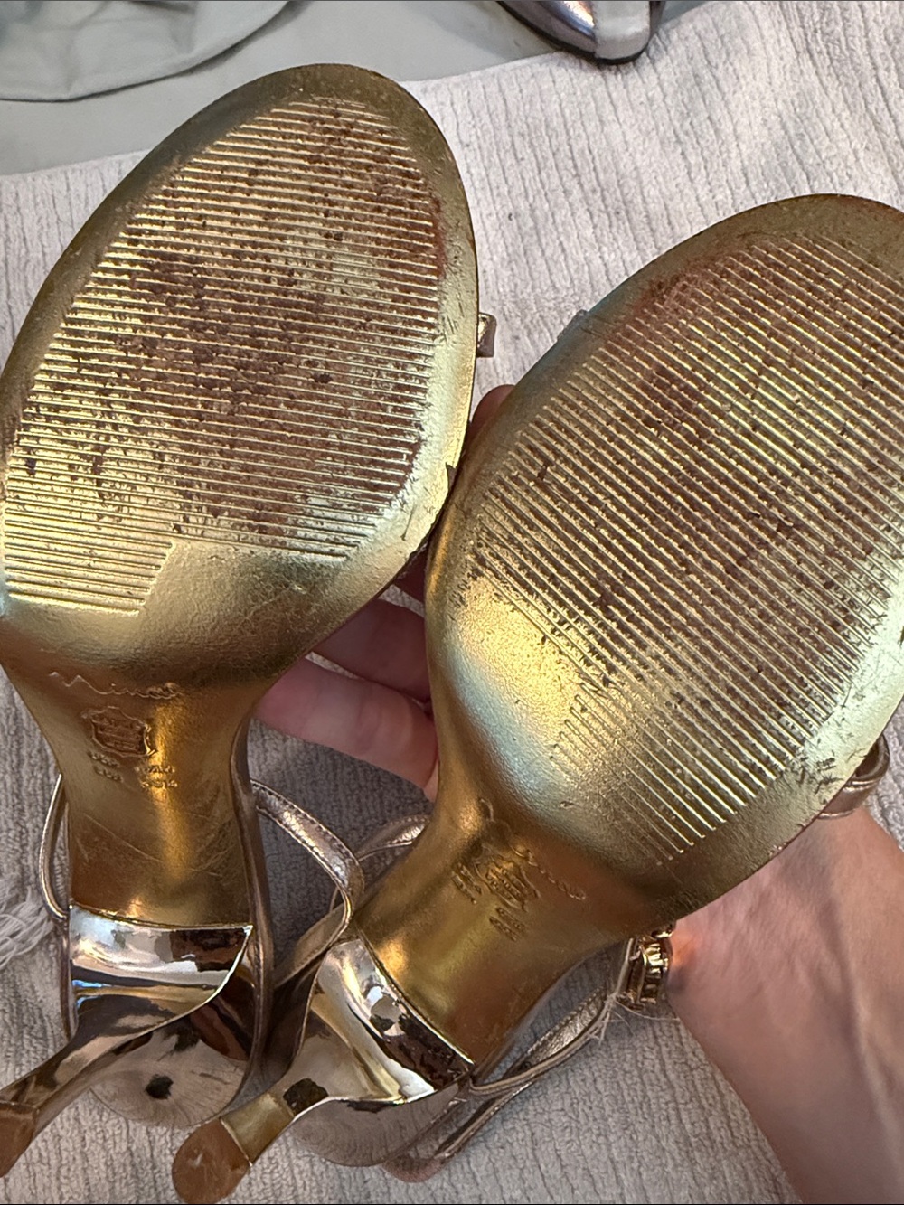 Nina Rose Gold Jeweled Slingback Sandals - Picture 8 of 12